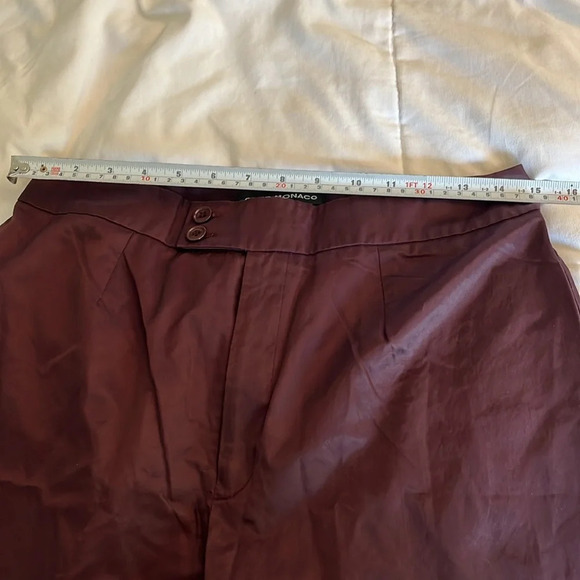 Club Monaco cotton/nylon casual pants burgundy size 10. Office wear light weught - Picture 7 of 10